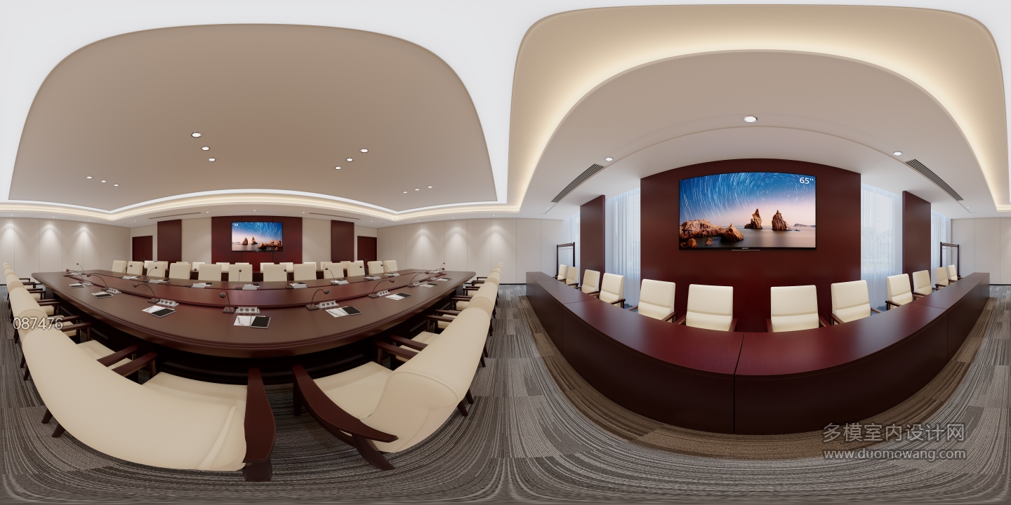 现代大会议室全景