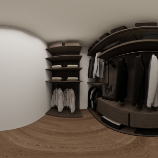 新中式二楼衣帽间