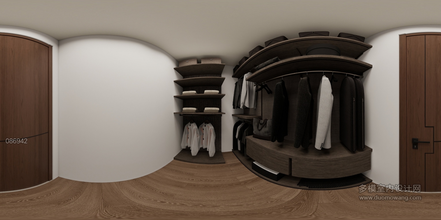 新中式二楼衣帽间