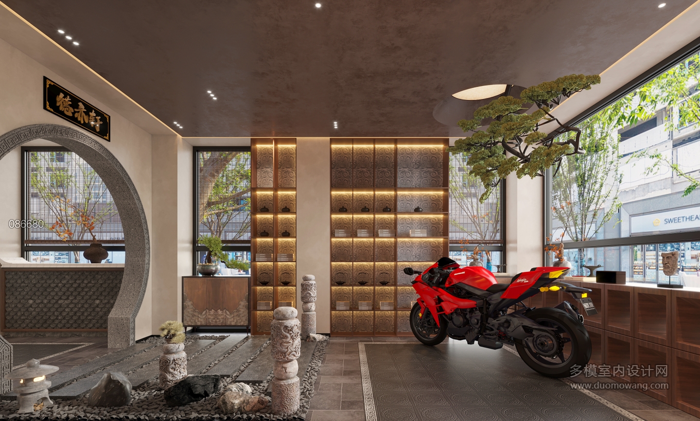 新中式入户前庭02