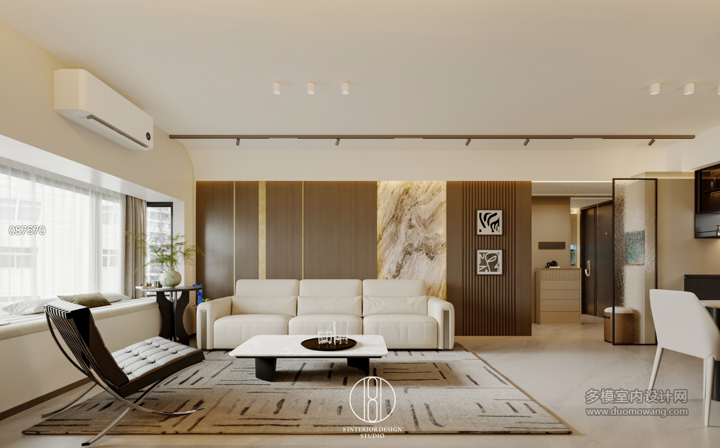 现代客厅沙发背景