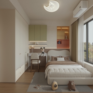 现代 中古风 儿童房 单张