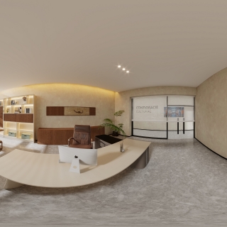 现代总经理办公室全景