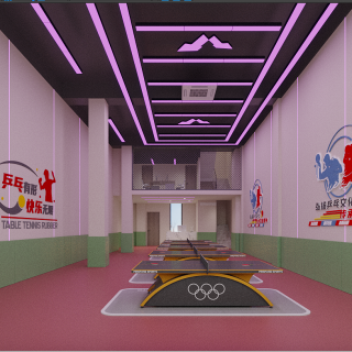 现代乒乓球室