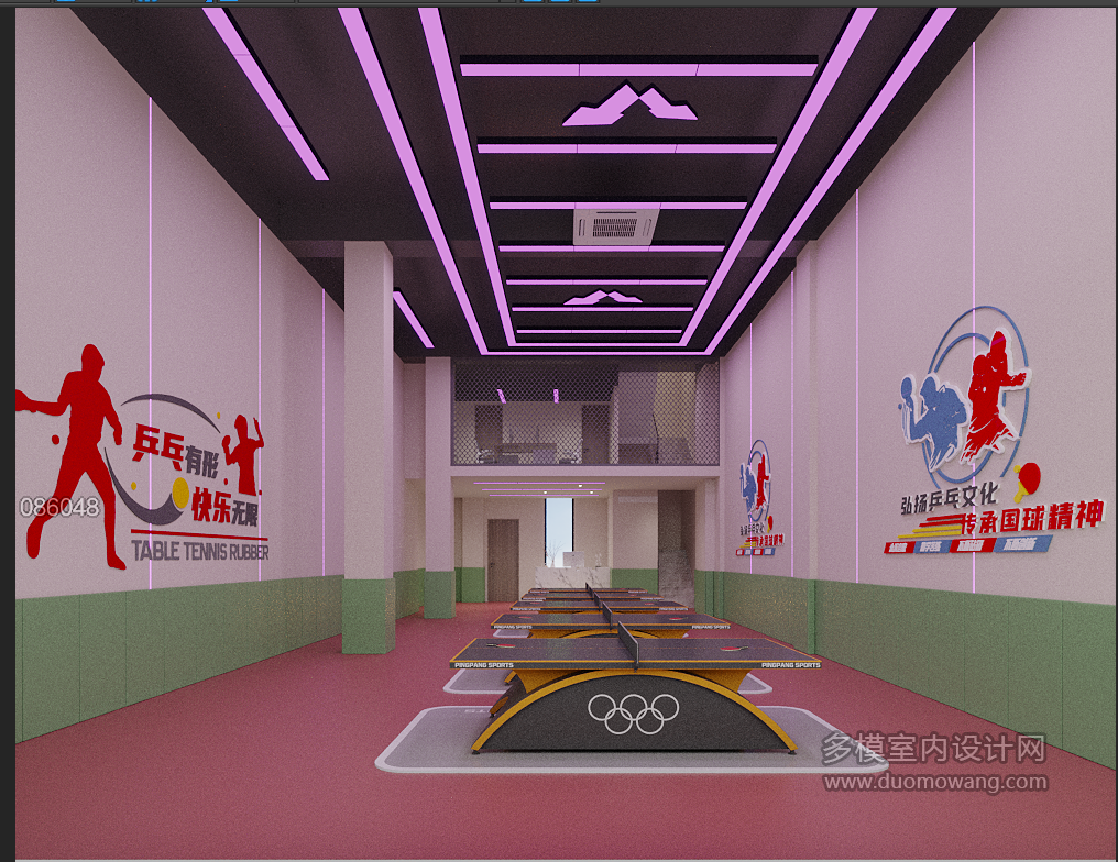 现代乒乓球室