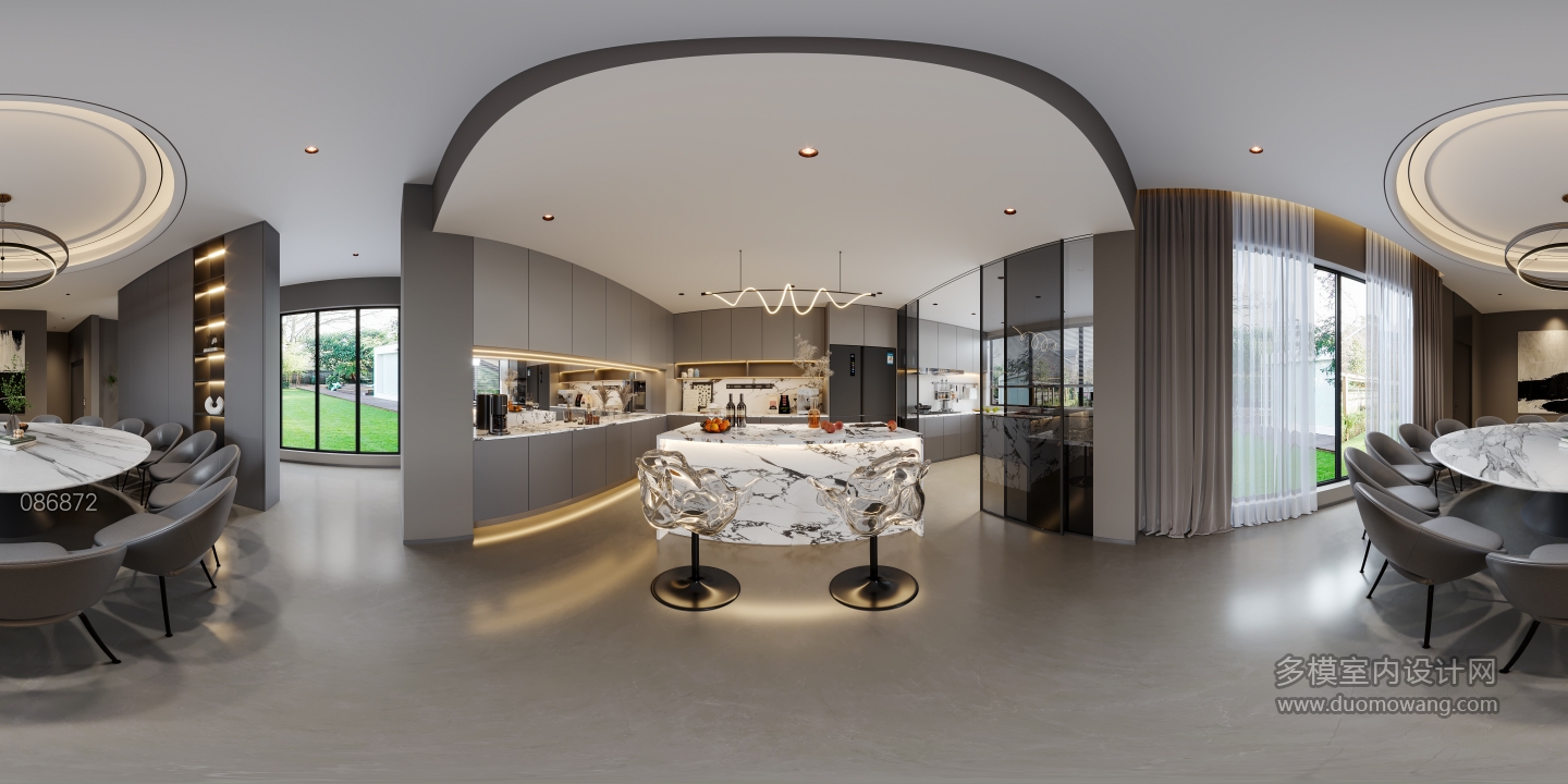现代餐厅全景