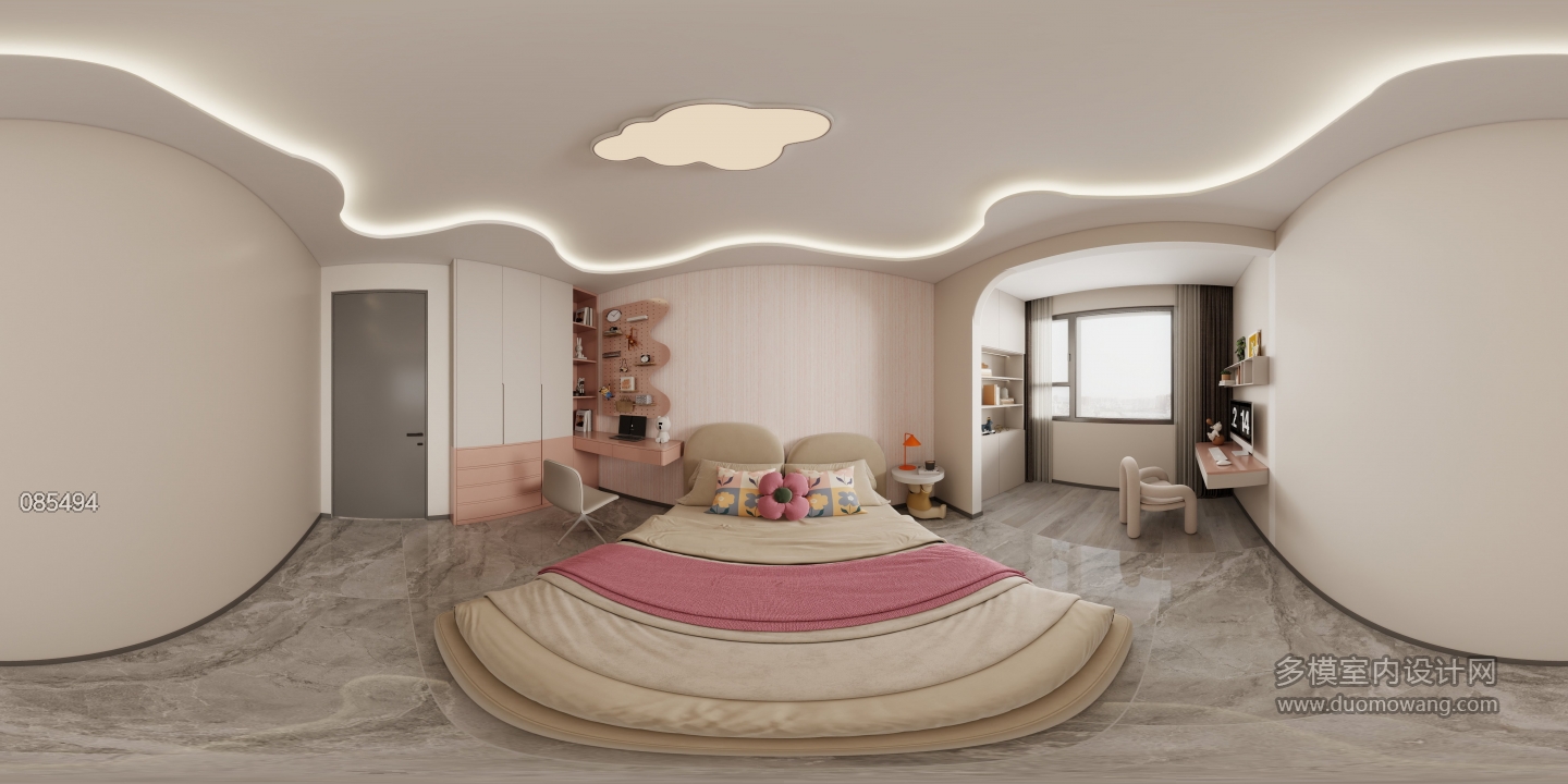 现代黑白灰-女儿房