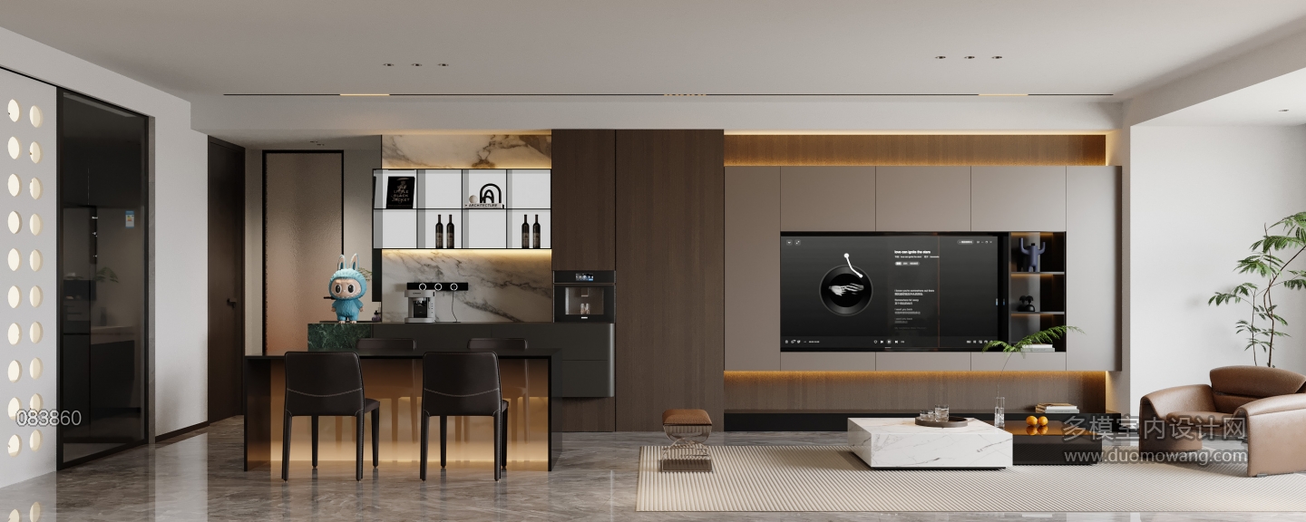 现代电视背景墙