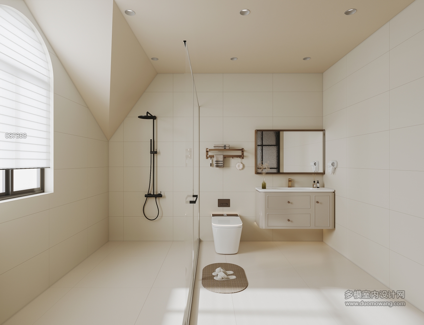 法式奶油三层左侧卧室卫生间