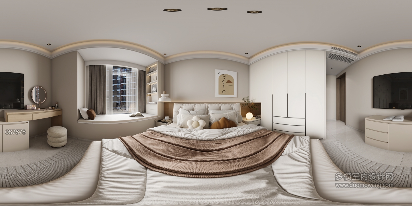 现代主卧全景