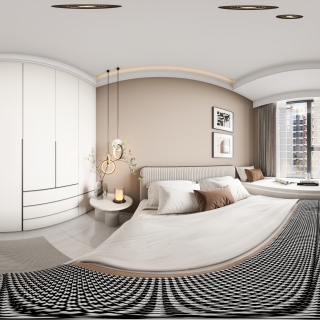 现代南卧室全景