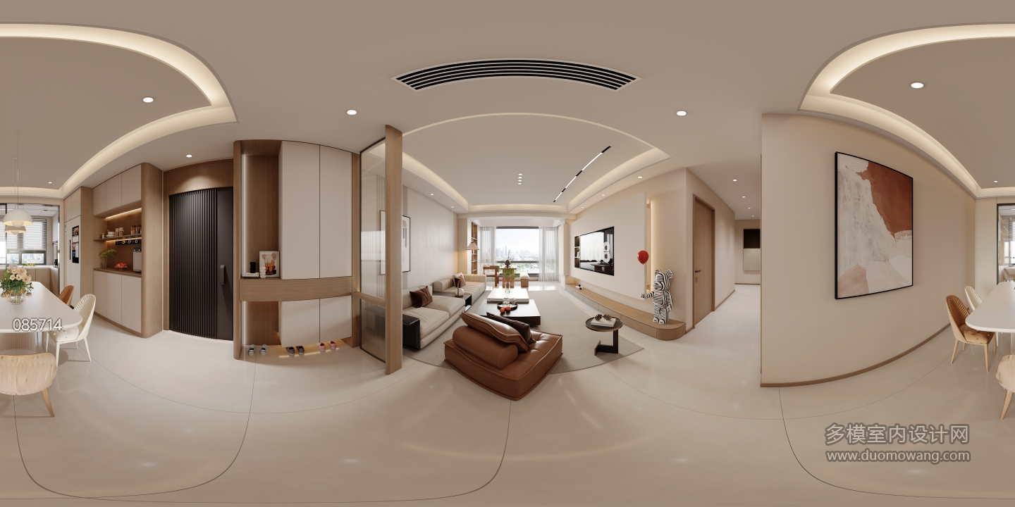 现代 奶油 客餐厅