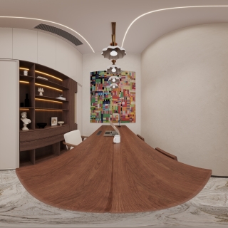 现代1楼书房全景