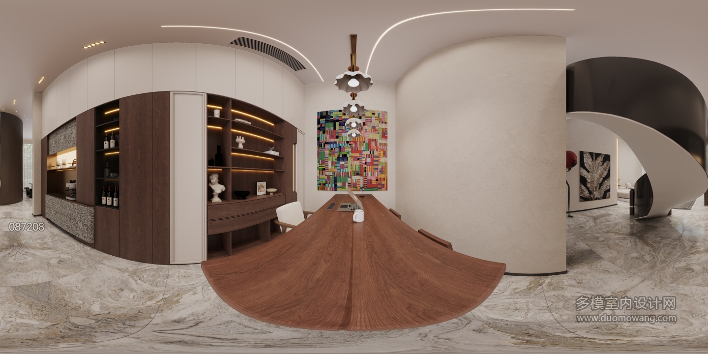 现代1楼书房全景