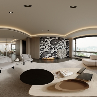 意式 客厅 全景