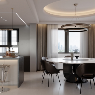 现代 黑白灰 餐厅