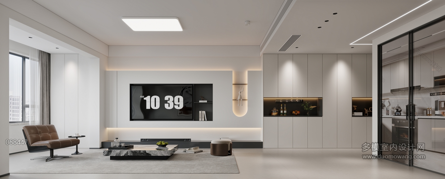 现代风格电视背景特写