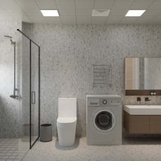 现代办公宿舍楼领导卫生间特写