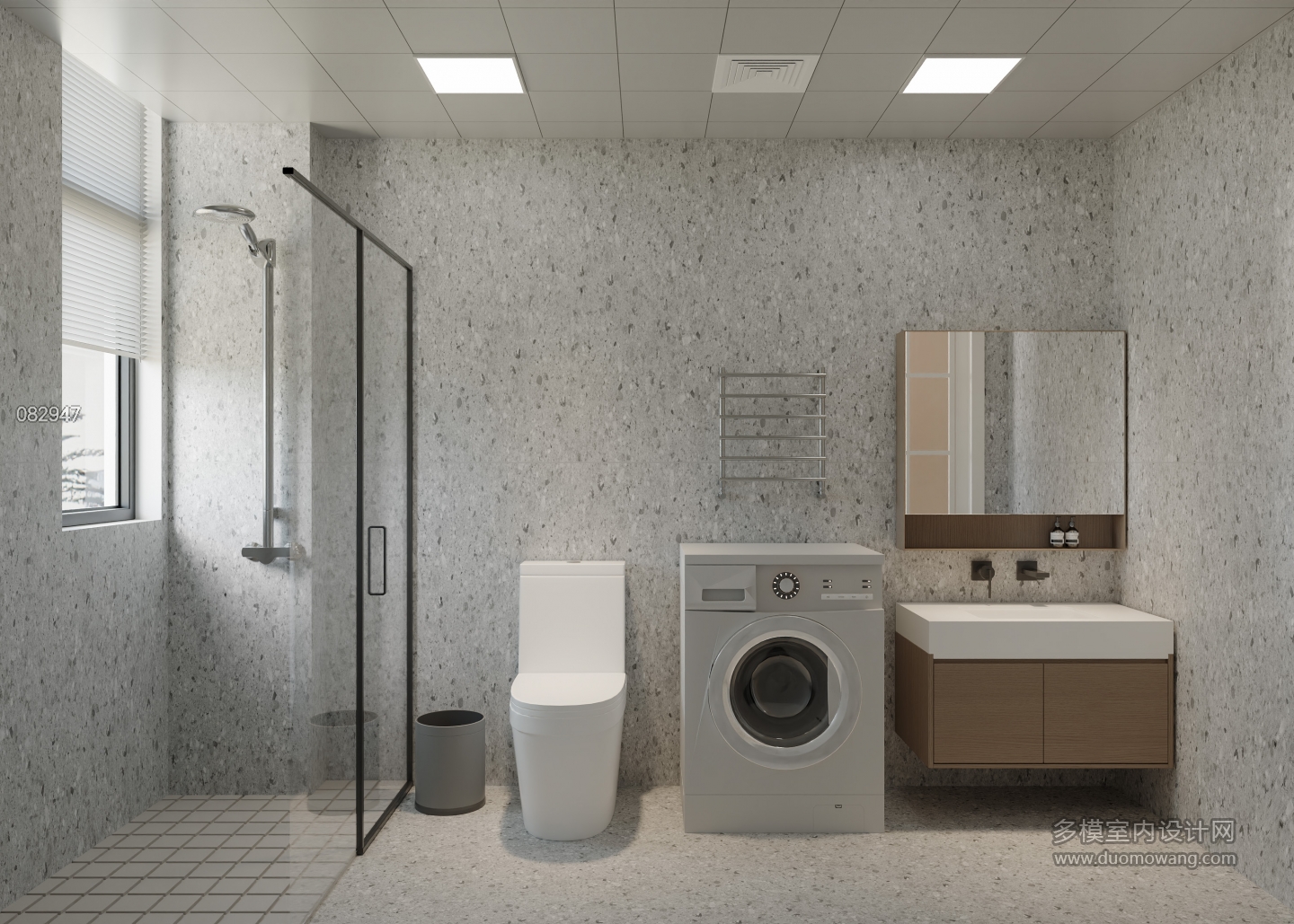 现代办公宿舍楼领导卫生间特写