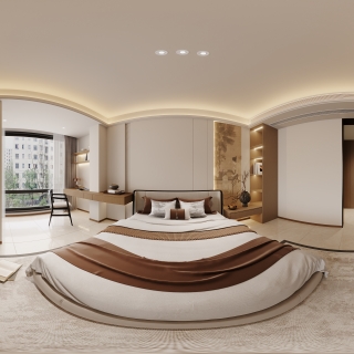 宋式美学一楼次卧全景