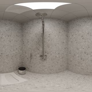 现代办公宿舍楼四人宿舍卫生间全景