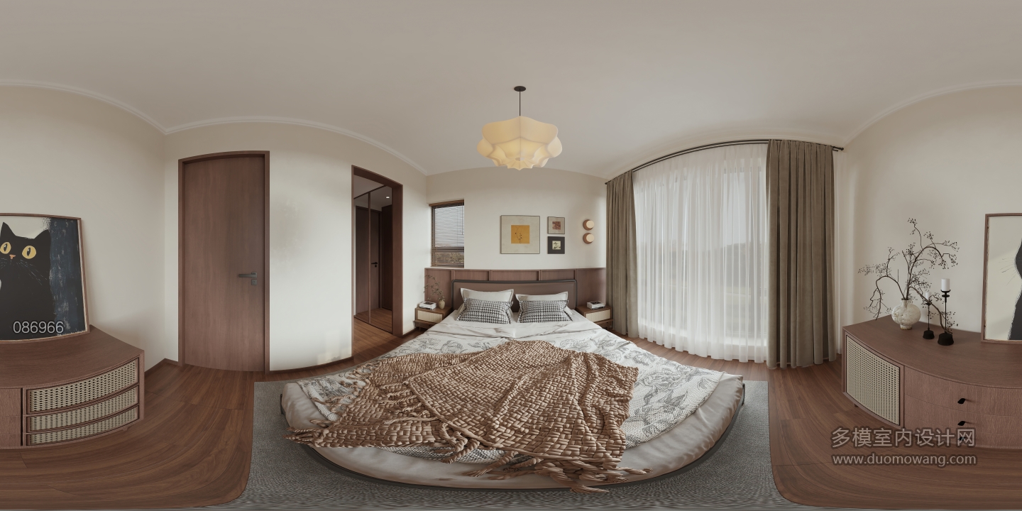 现代 主卧 全景