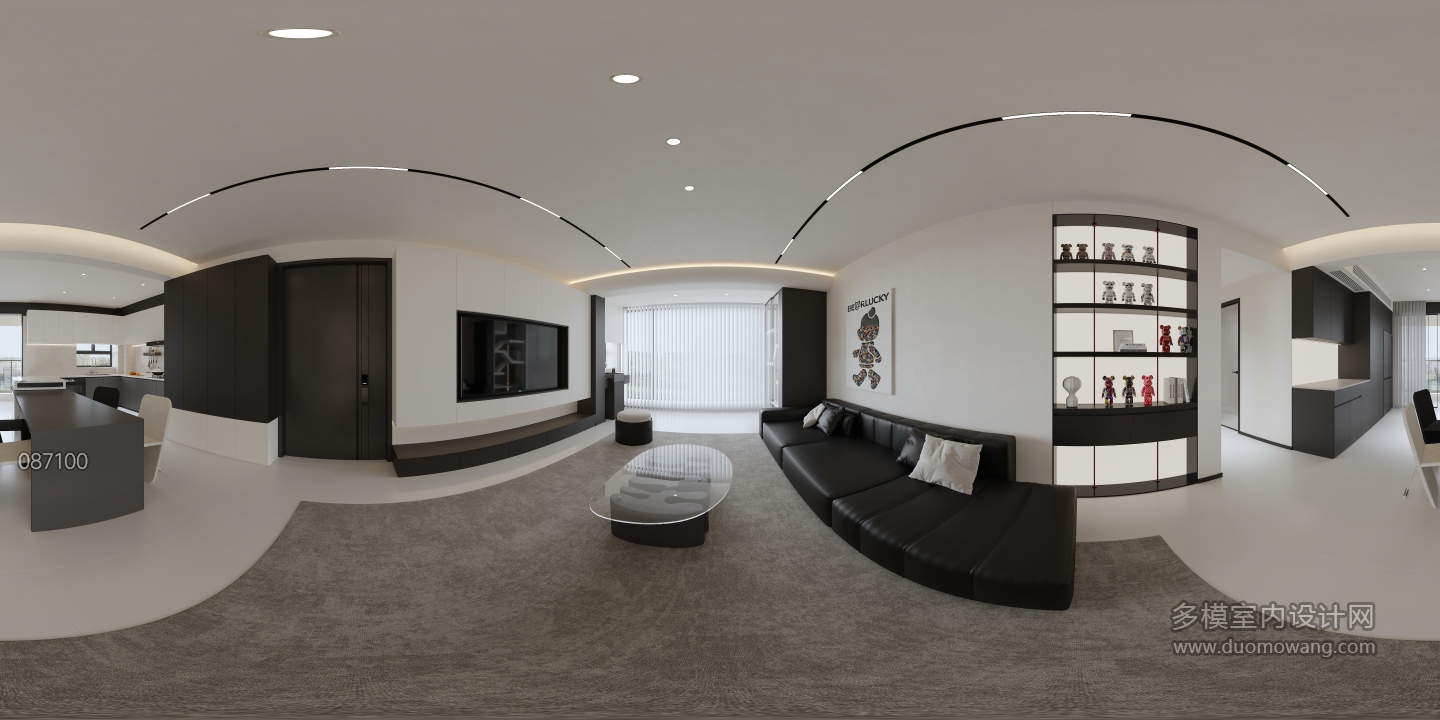 现代 客餐厅 全景