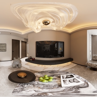 现代客餐厅全景