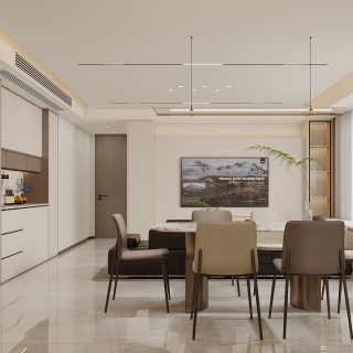 现代-客厅电视墙特写