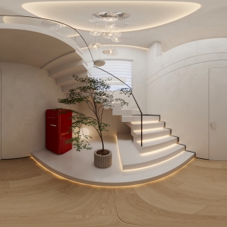 现代楼梯间全景