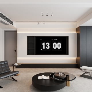 现代黑白灰-客厅