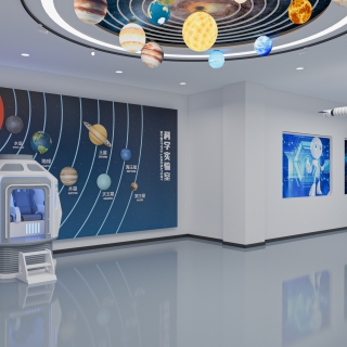 现代航空主题展厅单张