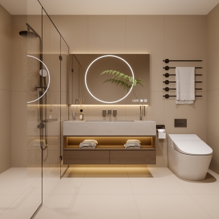 现代负一卫生间