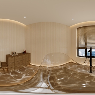 新中式艾灸馆水疗室全景