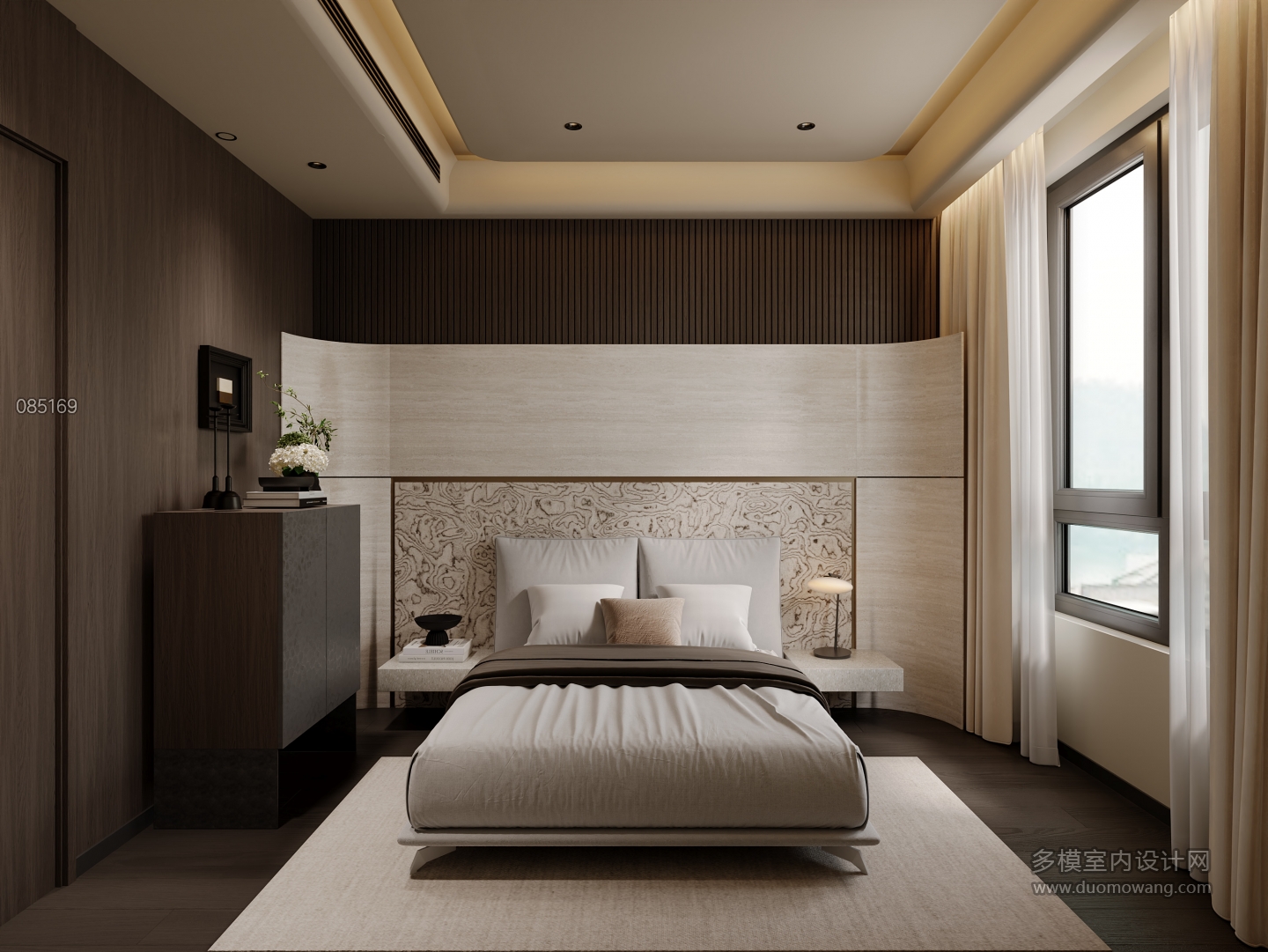 意式轻奢 次卧静态