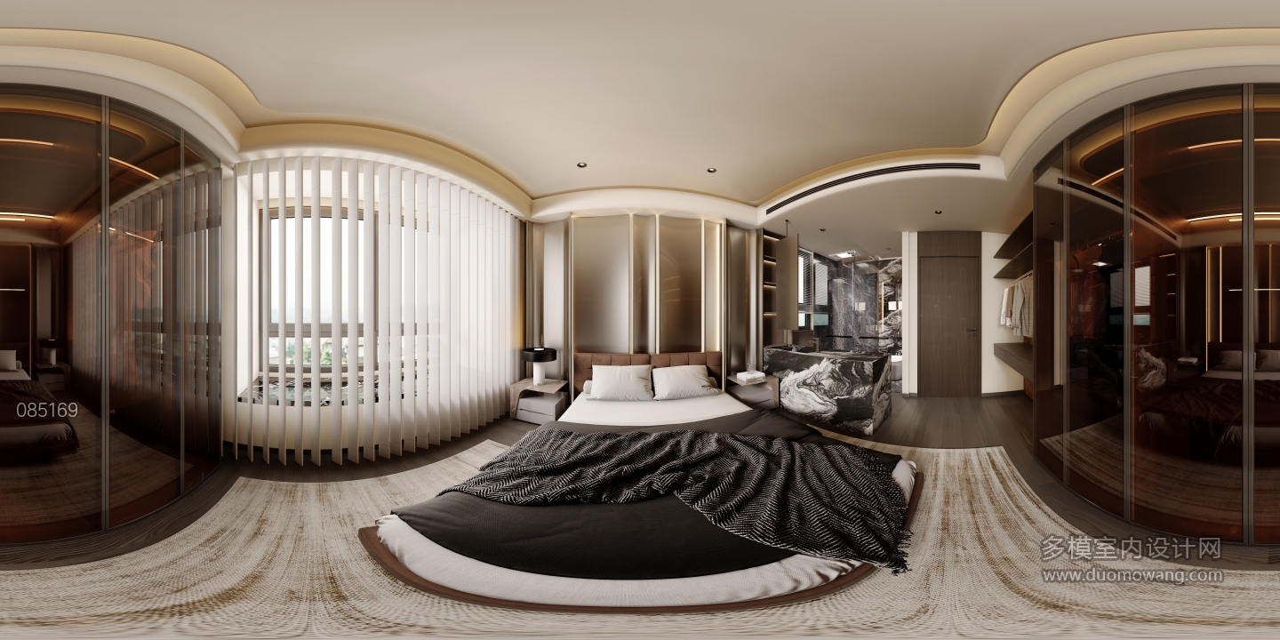 意式轻奢 主卧全景