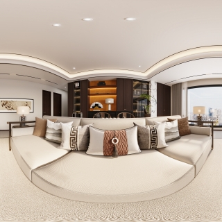 新中式客餐厅-全景