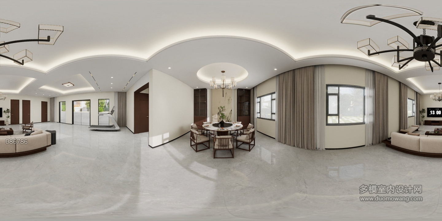 新中式二楼客厅