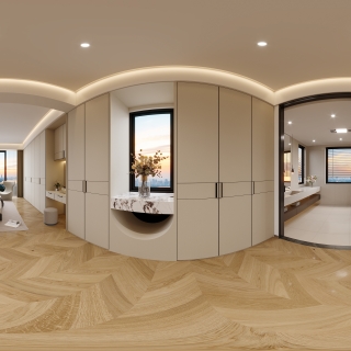 现代衣帽间全景