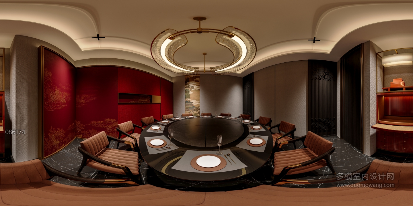 新中式圆桌包房1