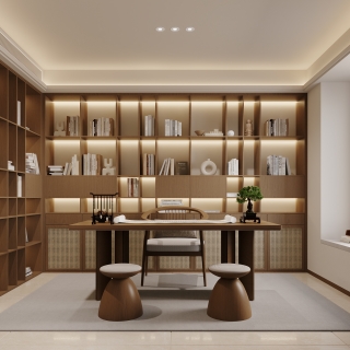 宋式美学一楼书房