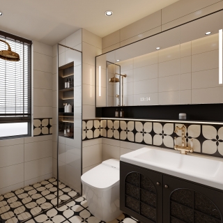 法式复古 主卫 静态