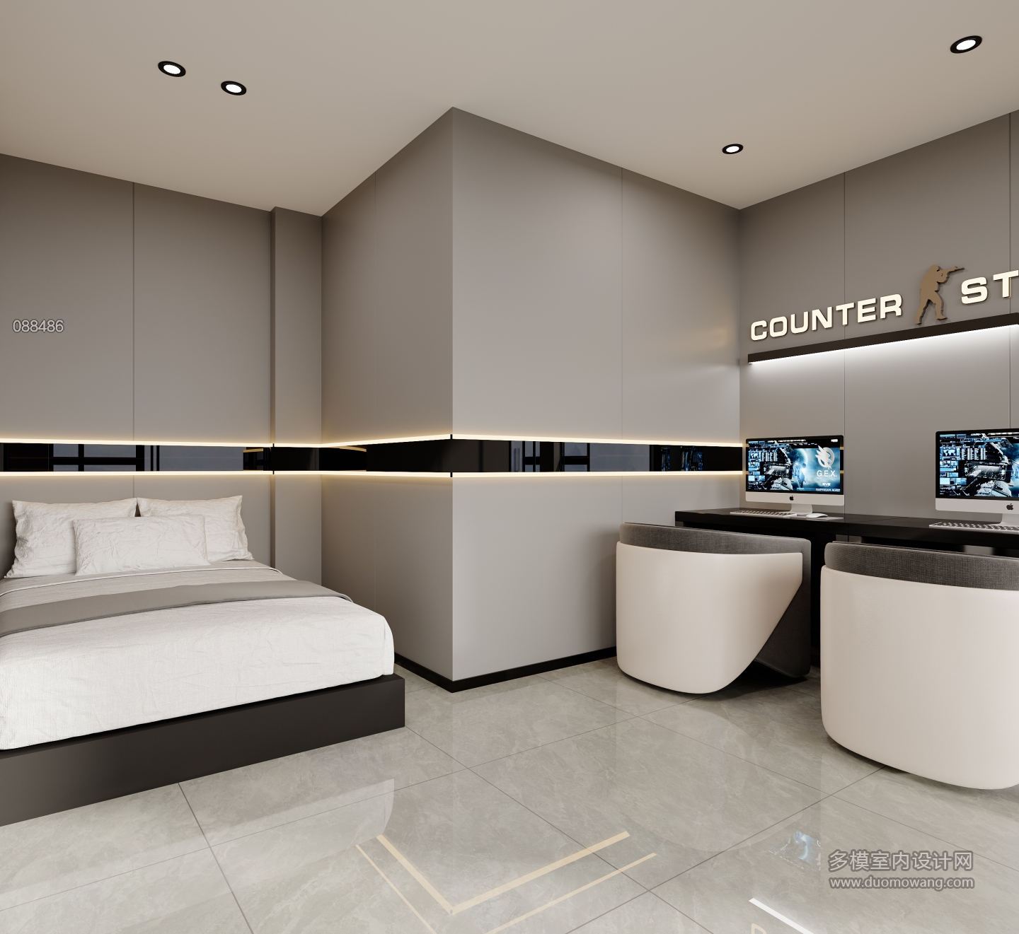 现代五河网咖双人包二