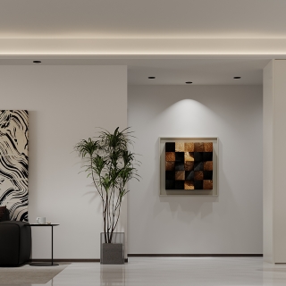 现代客厅沙发背景墙