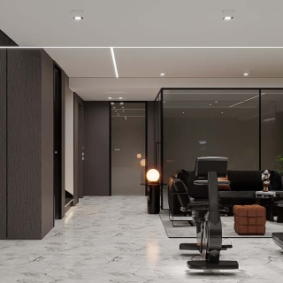 现代负二楼健身休闲区