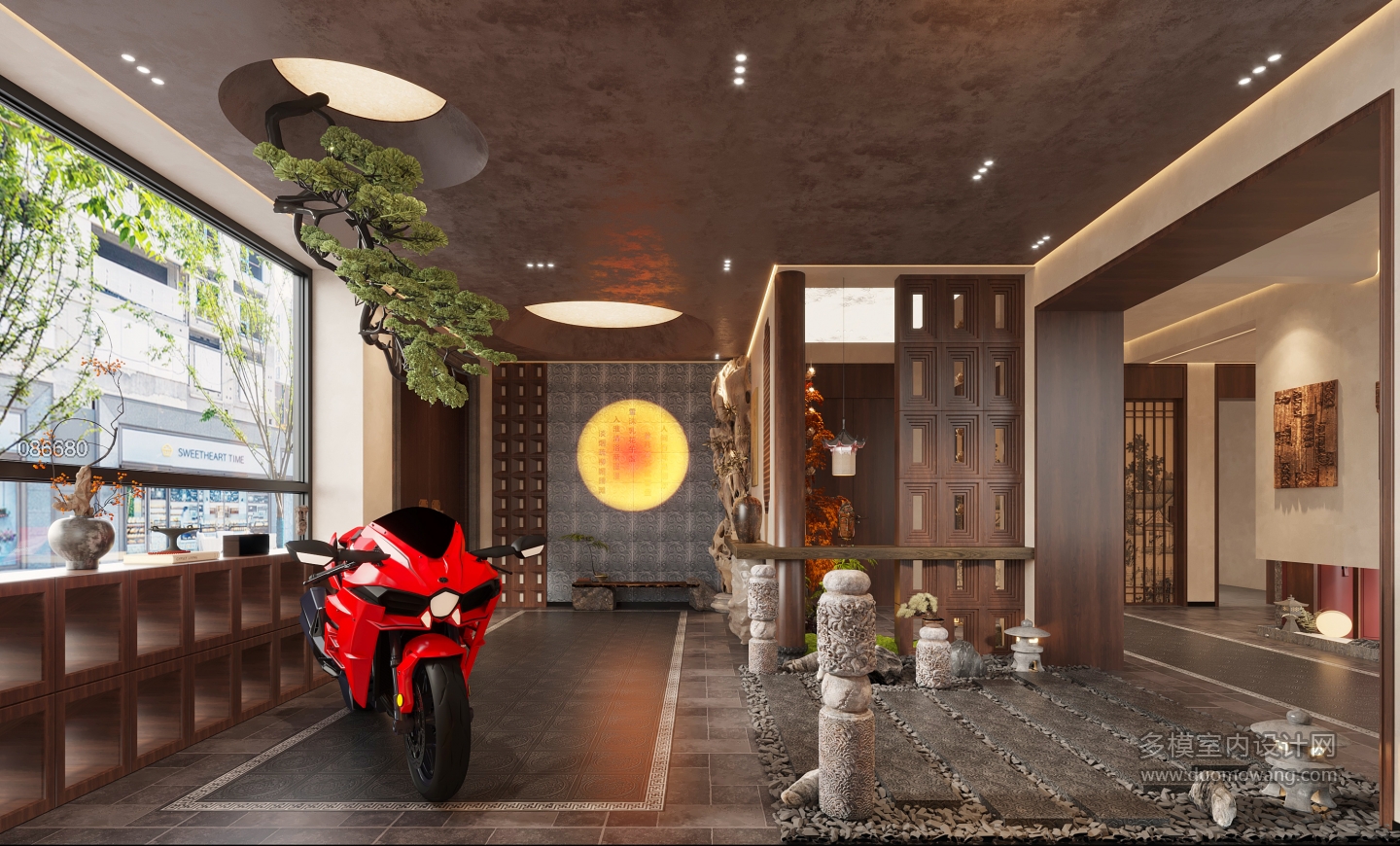 新中式入户前庭001