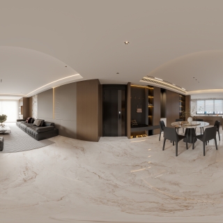 现代客餐厅全景