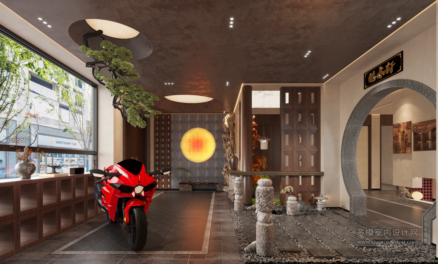 新中式入户前庭01