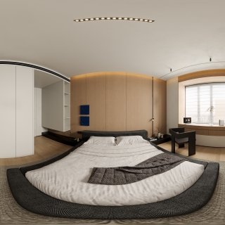 现代主卧全景