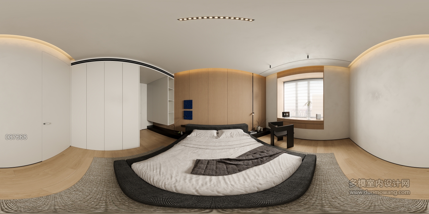 现代主卧全景